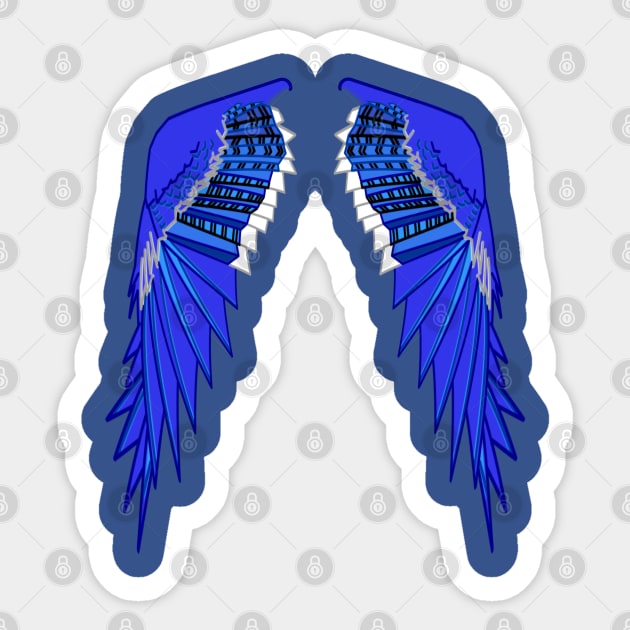 Angel Blue Jay Wings Sticker by Sploot